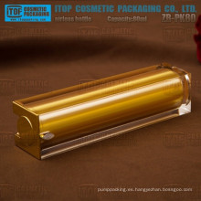 Caliente-venta lujo 80ml de ZB-PK80 80ml oro botella cuadrado de acrílico cosméticos sin aire